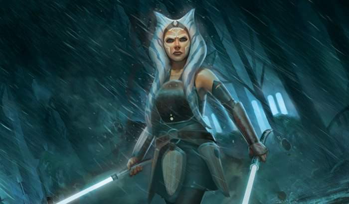 ahsoka tano with her white lightsabers