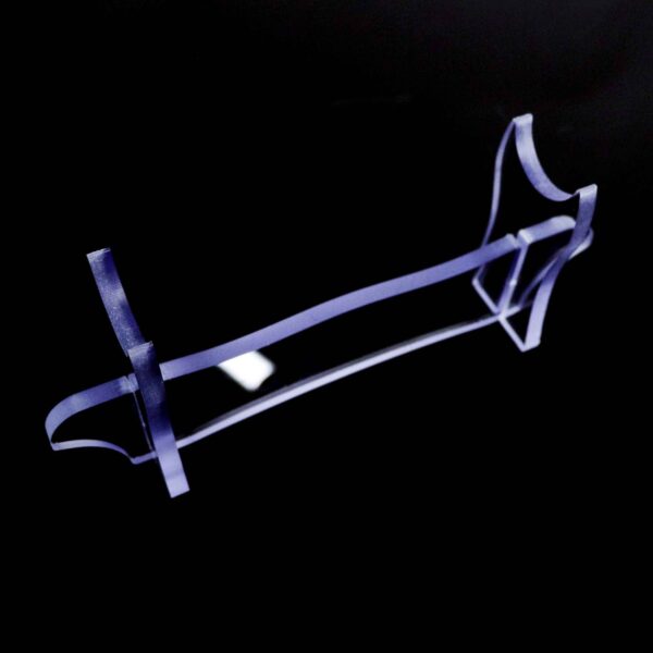 ISABER Lightsaber Display Stand — Acrylic Hilt Stand with Laser-Etched Logo