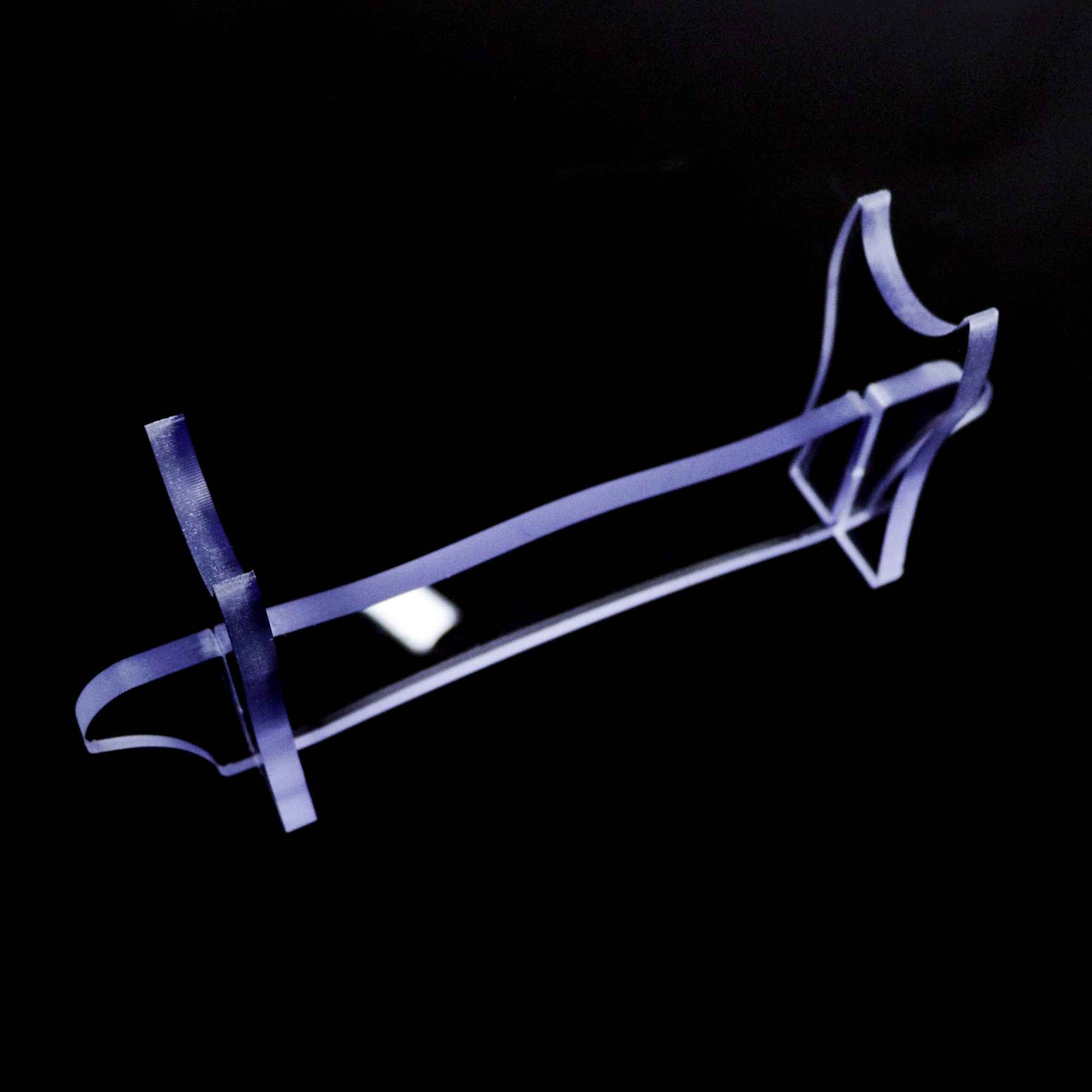 ISABER Lightsaber Display Stand — Acrylic Hilt Stand with Laser-Etched Logo