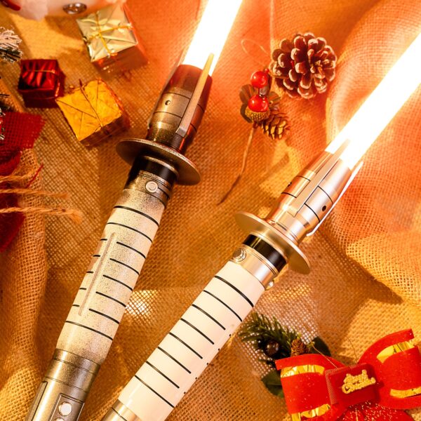 Shin Hati Lightsaber — Orange-Red Neopixel Replica, Dark Jedi Padawan | ISABER