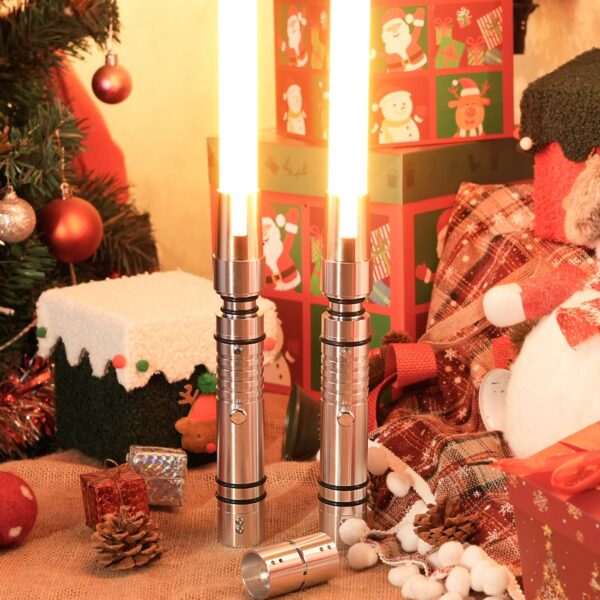 Bastila Shan Lightsaber — Double-Bladed Yellow Neopixel Replica, KOTOR Jedi Sentinel | ISABER