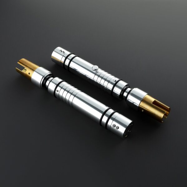 Bastila Shan Lightsaber — Double-Bladed Yellow Neopixel Replica, KOTOR Jedi Sentinel | ISABER