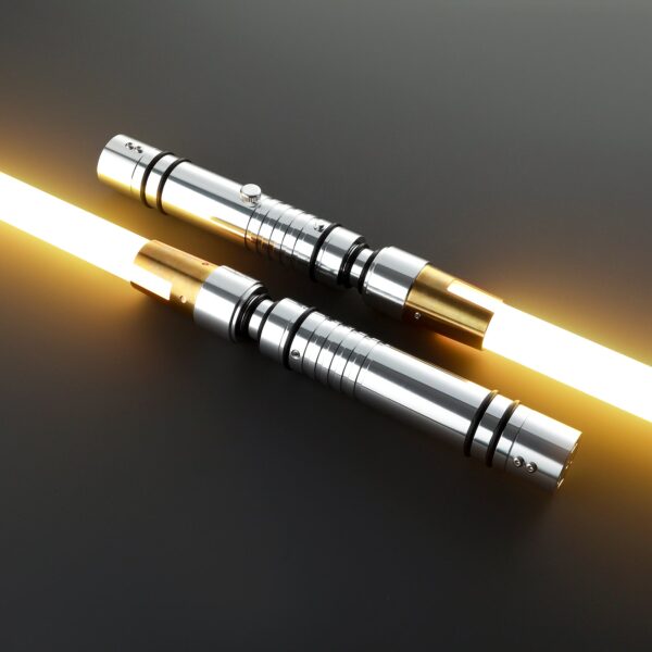 Bastila Shan Lightsaber — Double-Bladed Yellow Neopixel Replica, KOTOR Jedi Sentinel | ISABER