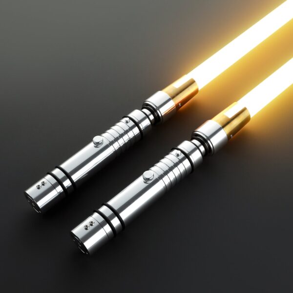 Bastila Shan Lightsaber — Double-Bladed Yellow Neopixel Replica, KOTOR Jedi Sentinel | ISABER