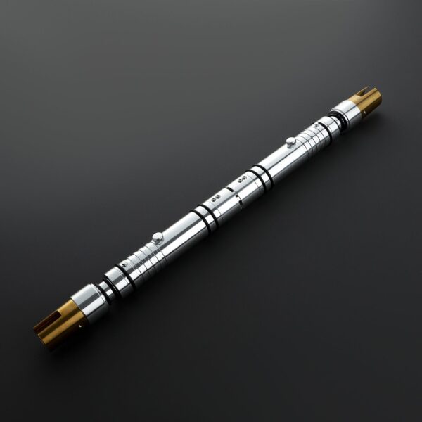 Bastila Shan Lightsaber — Double-Bladed Yellow Neopixel Replica, KOTOR Jedi Sentinel | ISABER