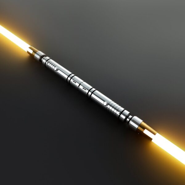 Bastila Shan Lightsaber — Double-Bladed Yellow Neopixel Replica, KOTOR Jedi Sentinel | ISABER