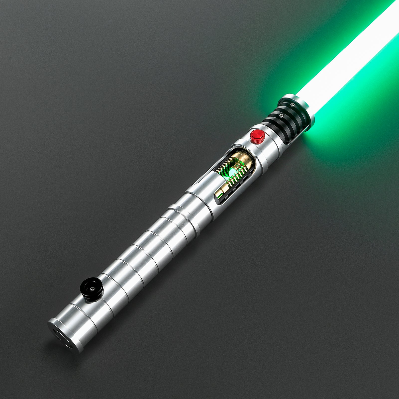 Quinlan Vos Lightsaber — Crystal Chamber Green Neopixel Replica, Jedi Master of Psychometry | ISABER