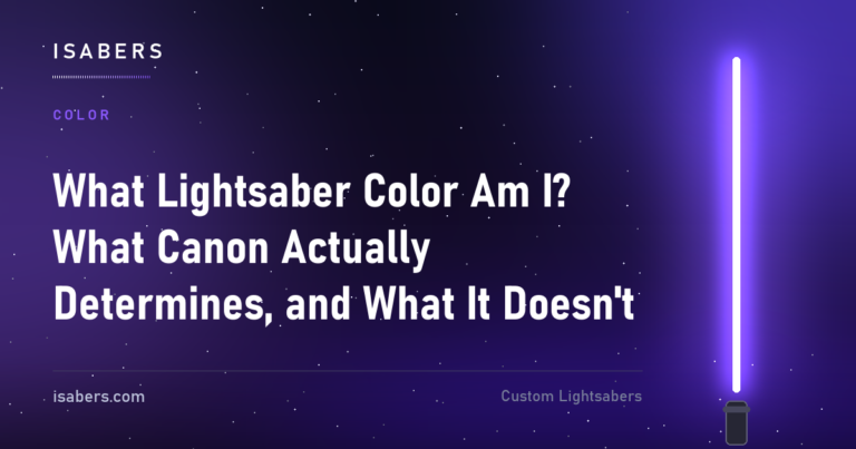 What Lightsaber Color Am I? What Canon Actually Determines, and What It Doesn't